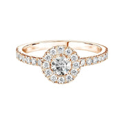 Halo Moissanite Engagement Ring